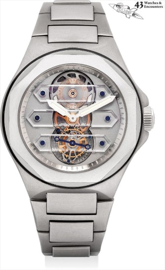 Girard Perregaux Laureato Triple Bridge Tourbillonr Titanium Men's Watch - Premium Luxury Product