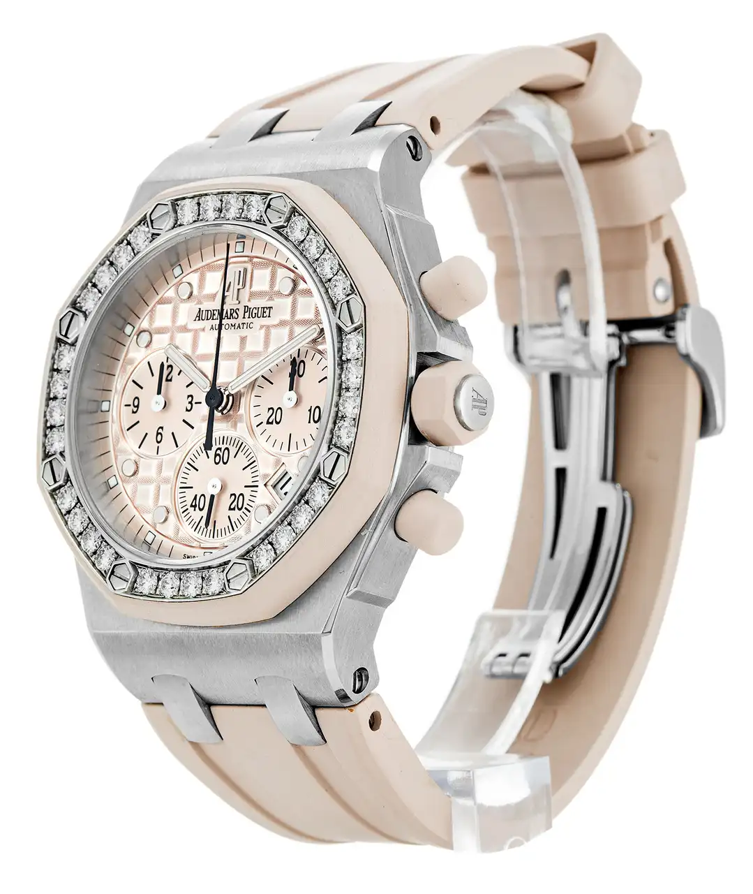 Audemars Piguet Royal Oak Offshore Chronograph 18K White Gold & Damonds Lady's Watch - Premium Luxury Product