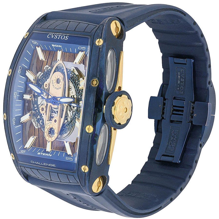 Cvstos Challenge Sea-Liner Blue PVD Stainless Steel & 18K Rose Gold Man's Watch - Premium Luxury Product