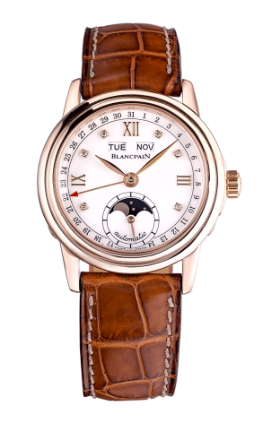 Blancpain Leman Moonphase & Complete Calendar 18K Rose Gold Ladies Watch - Premium Luxury Product