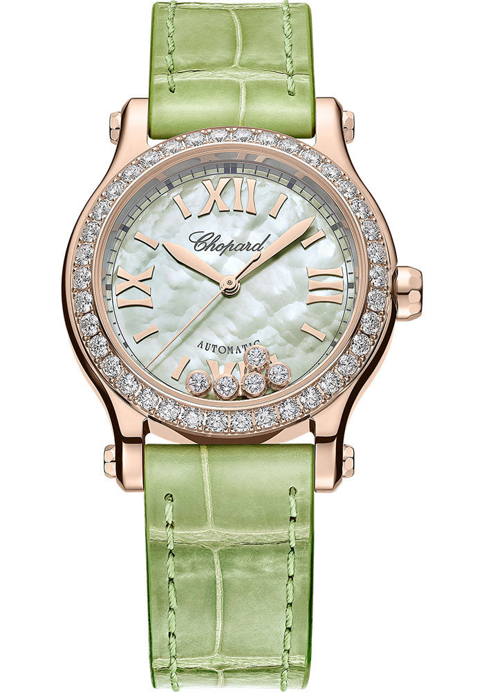 Chopard Happy Sport 18K Rose Gold & Diamonds Lady's Watch - Premium Luxury Product