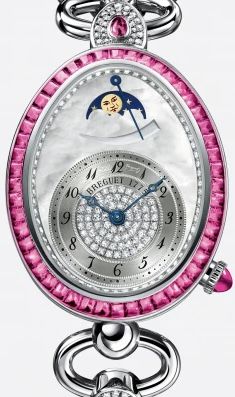Breguet Reine de Naples 18K White Gold & Diamonds & Rubies Ladies Watch - Premium Luxury Product