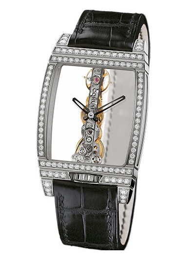 Corum Golden Bridge 18K White Gold & Diamonds Unisex Watch - Premium Luxury Product