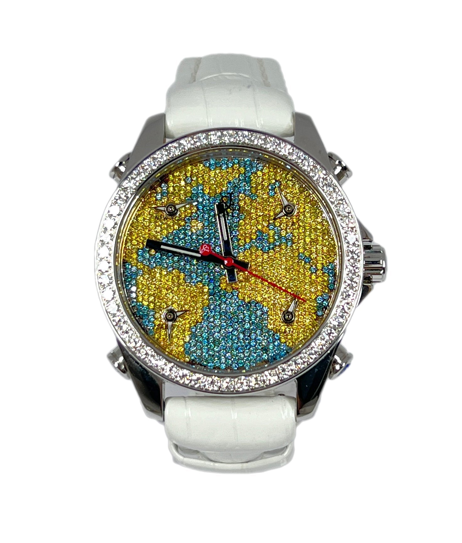 Jacob &amp; Co Five Time Zone Stainless Steel and White Diamonds Watch - Premium Luxury Product