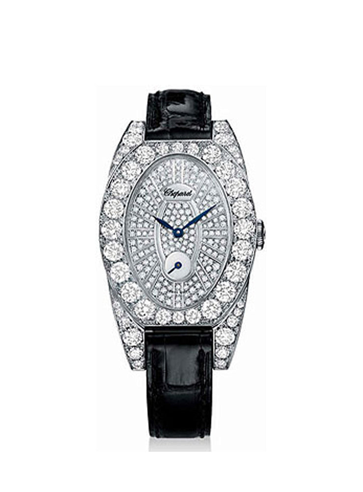 Chopard Classic Cat Eye Small Seconds 18K White Gold & Diamonds Lady's Watch - Premium Luxury Product