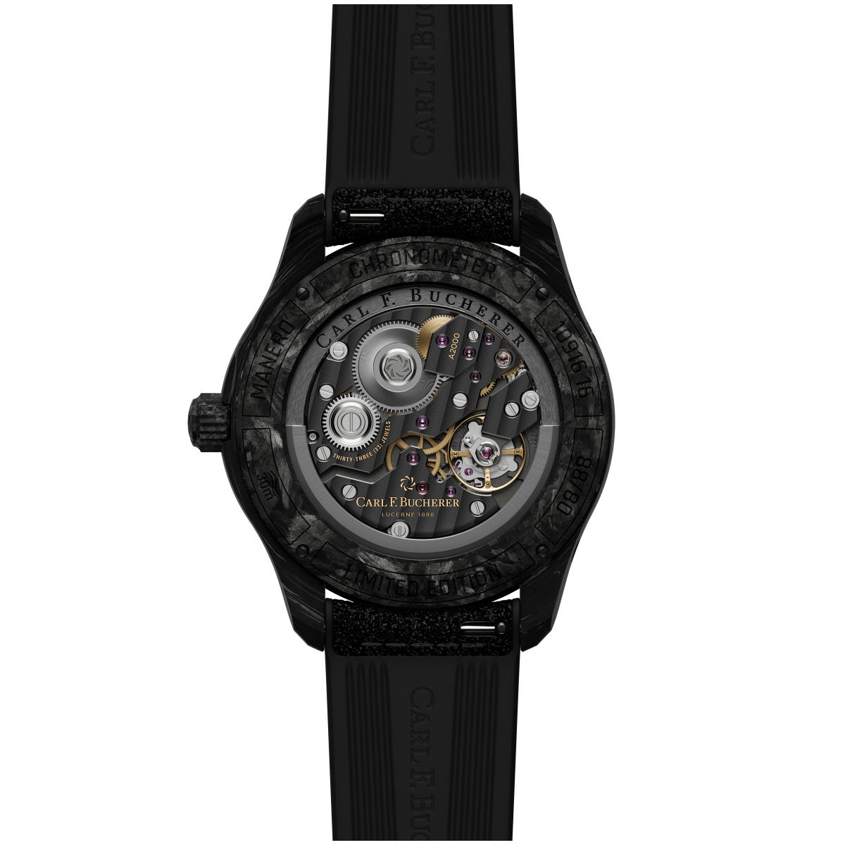 Carl F. Bucherer Manero Perpetual calendar Moon phase Carbon Limited Edition Men's Watch - Premium Luxury Product