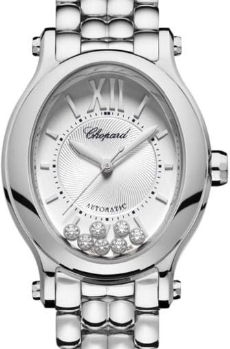 Chopard Happy Sport Oval Stainless Steel & Diamonds Ladies Watch - Premium Luxury Product