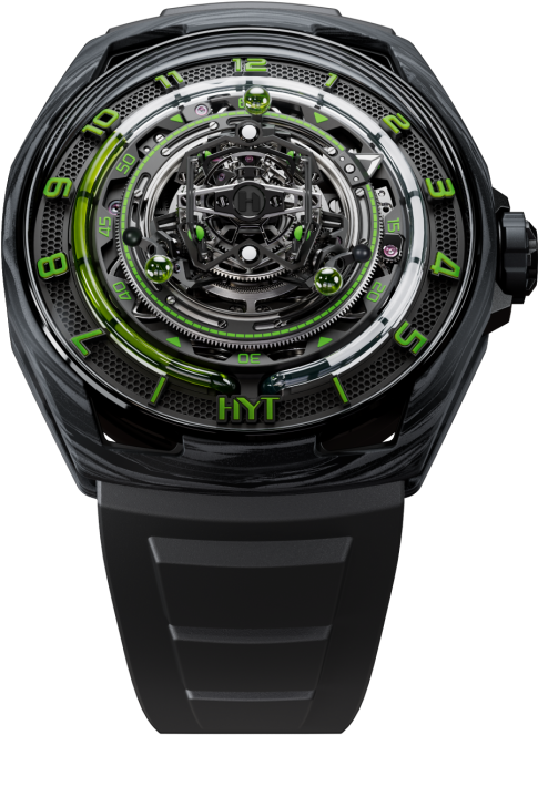 HYT Conical Tourbillon Black Eklipse Carbon & Black coated Titanium Men's Watch - Premium Luxury Product