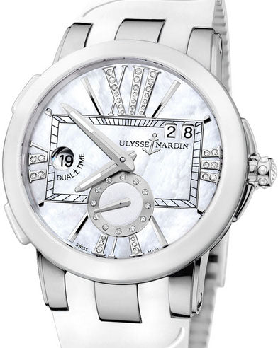 Ulysse Nardin Executive Dual Time Stainless steel & Ceramic Lady Watch