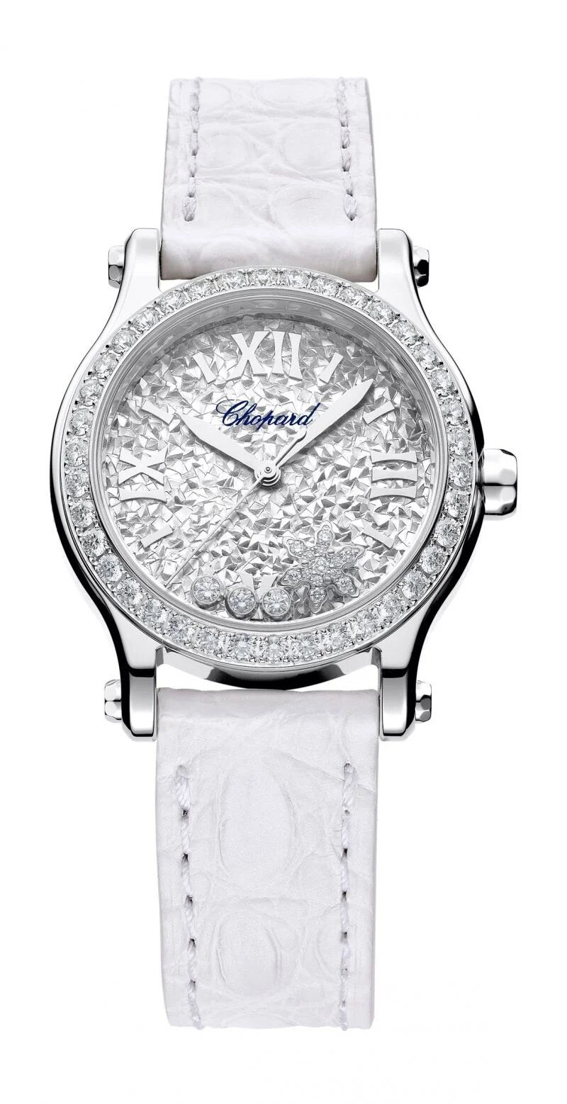Chopard Happy Sport Stainlees steel & Diamonds HAPPY SNOWFLAKES Ladies Watch - Premium Luxury Product