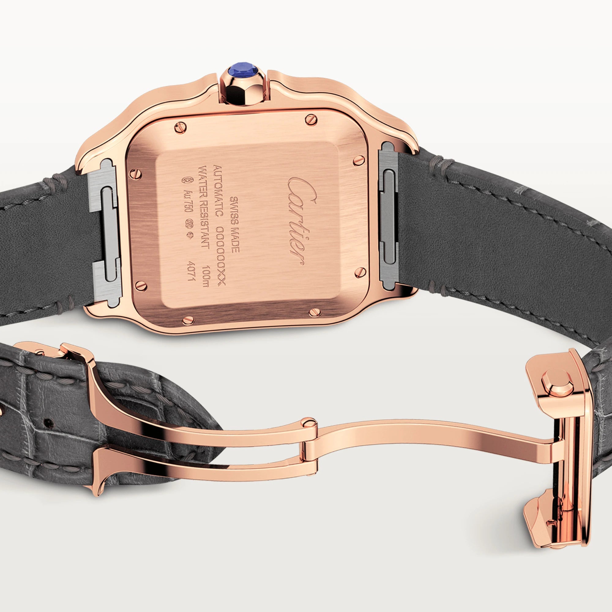 Cartier Santos 18K Rose Gold Men's Watch - Premium Luxury Product