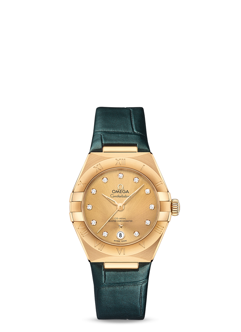 Omega Constellation Co-Axial Master Chronometer 18K Yellow Gold & Diamond Lady’s Watch - Premium Luxury Product