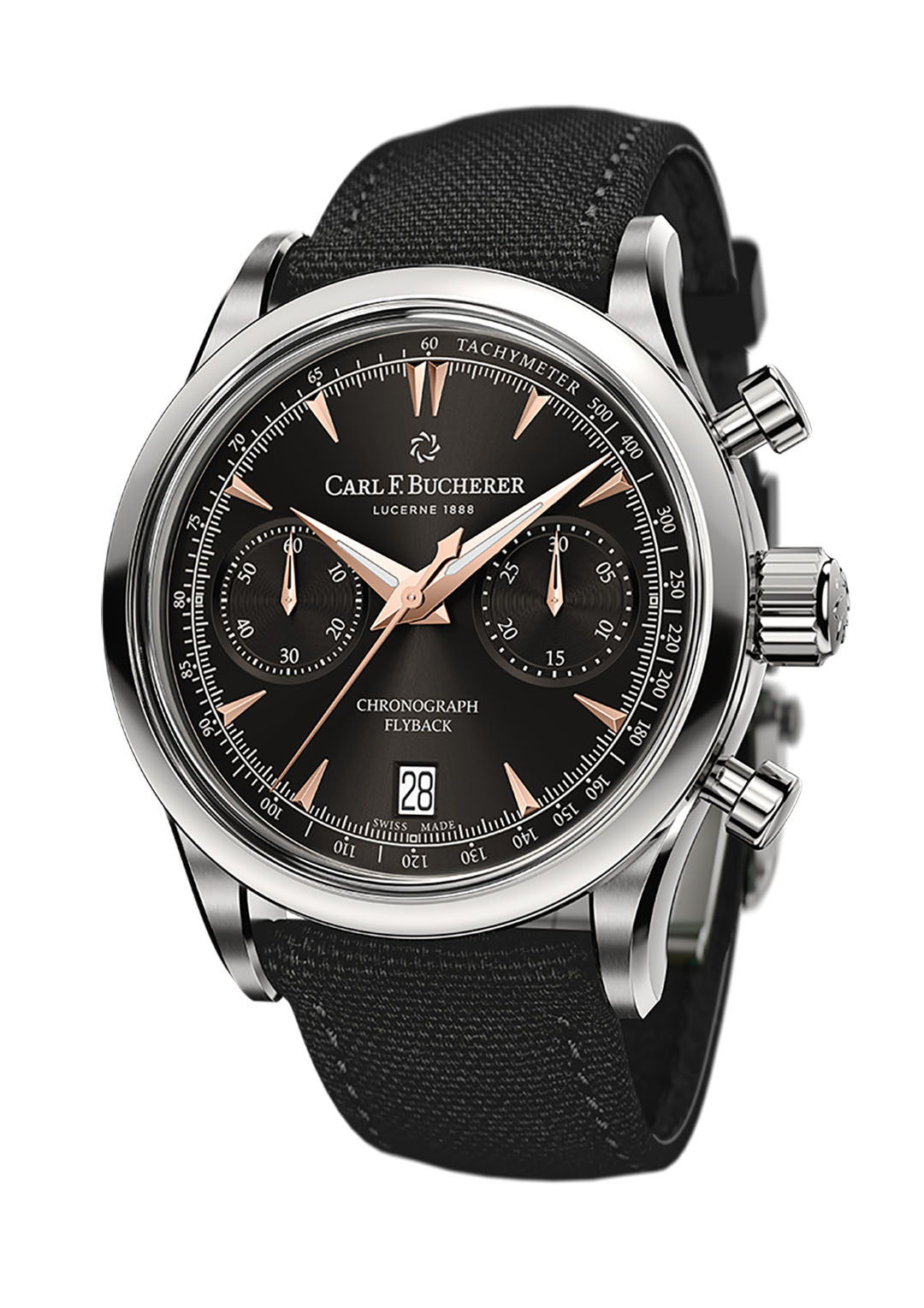 Carl F. Bucherer Manero Flyback Stainless steel Men's Watch - Premium Luxury Product