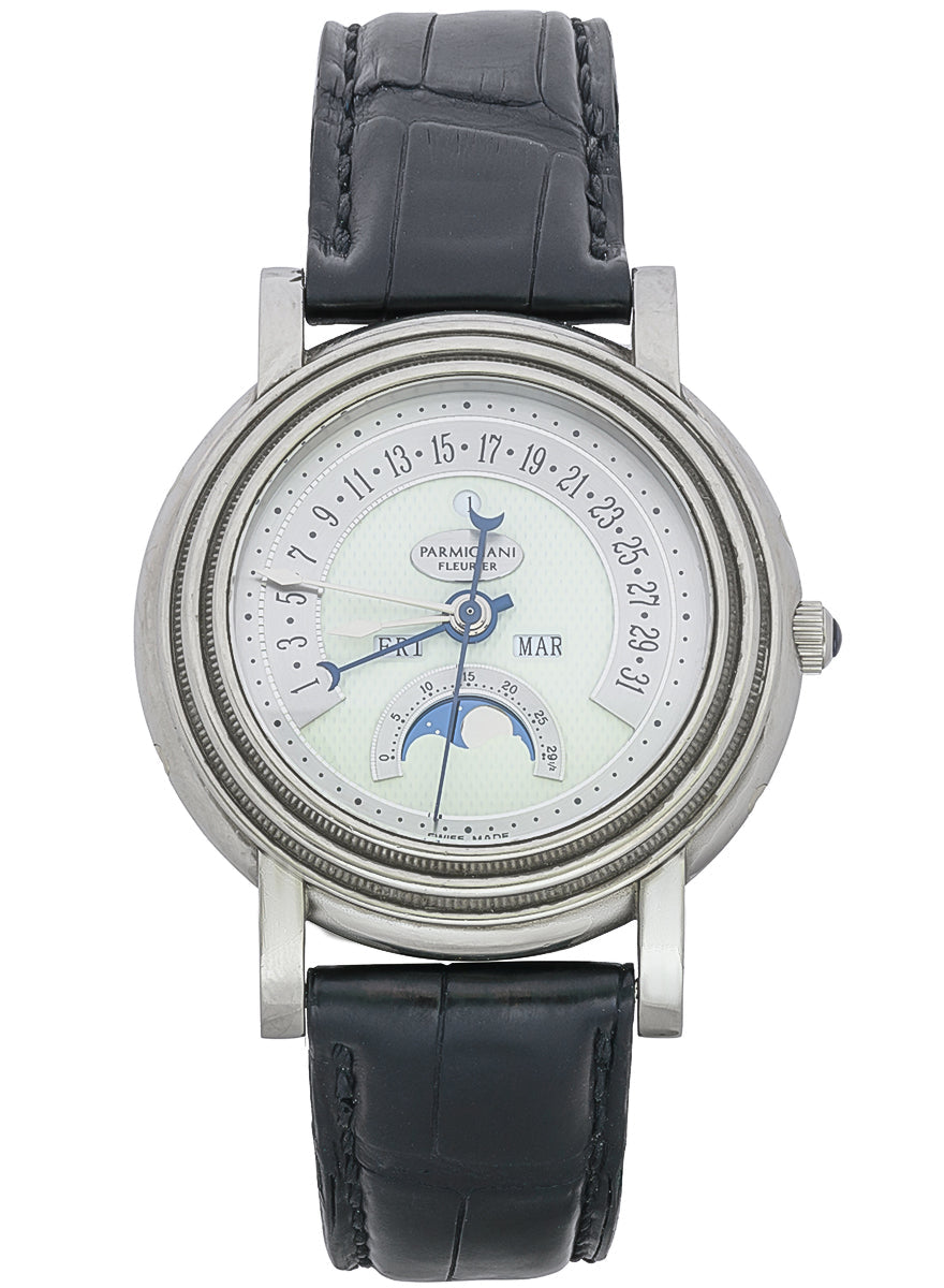 Parmigiani Fleurier Toric Perpetual Retrograde 18K White Gold Men`s Watch