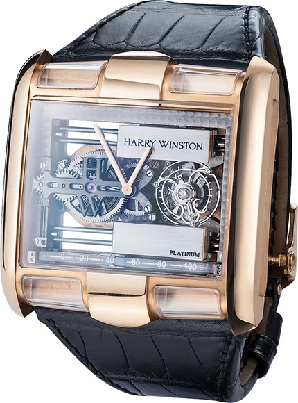 Harry Winston Glissiere Haute Horology Tourbillon 18K Rose Gold Men's Watch