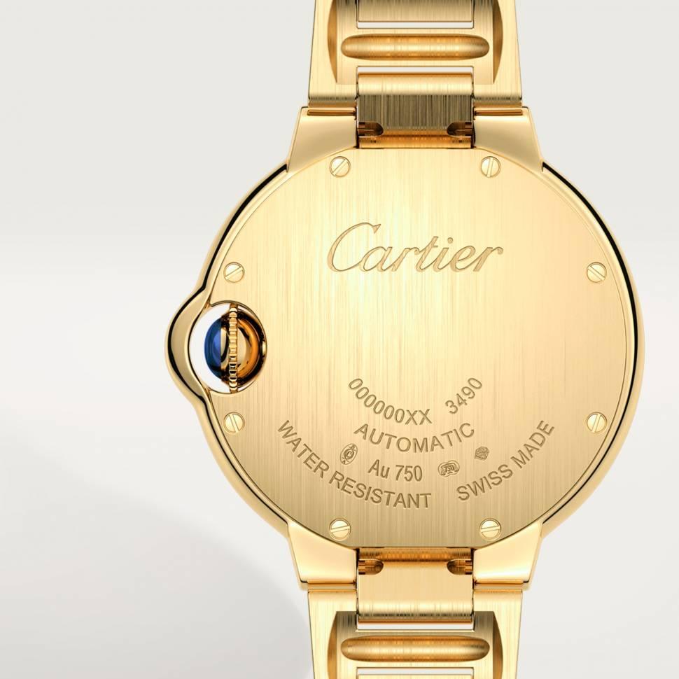 Cartier Ballon Bleu 33 mm Yellow Gold & Diamond Lady's Watch - Premium Luxury Product