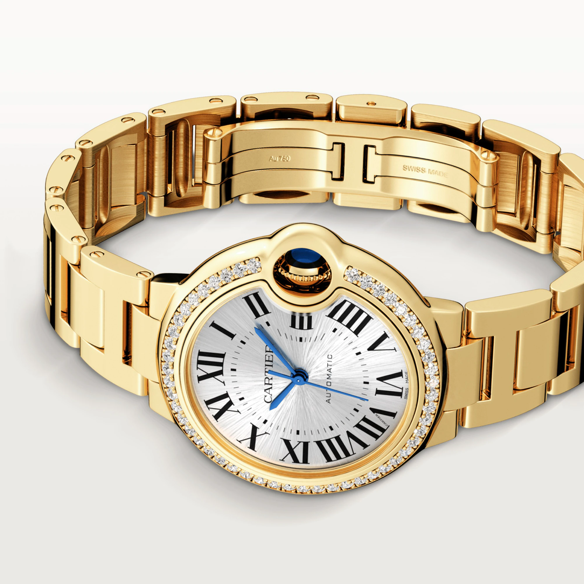 Cartier Ballon Bleu 33 mm Yellow Gold & Diamond Lady's Watch - Premium Luxury Product