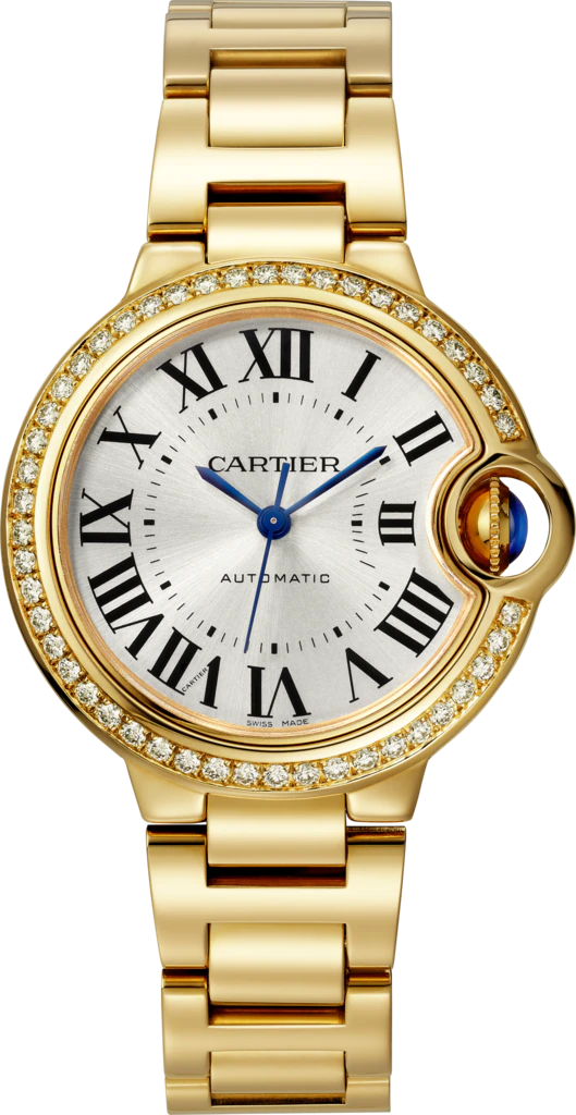 Cartier Ballon Bleu 33 mm Yellow Gold & Diamond Lady's Watch - Premium Luxury Product