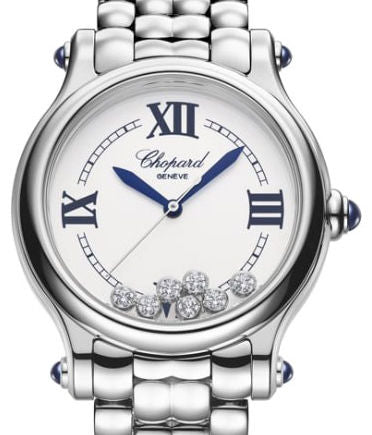 Chopard Happy Sport Stainlees steel & Diamonds Ladies Watch - Premium Luxury Product