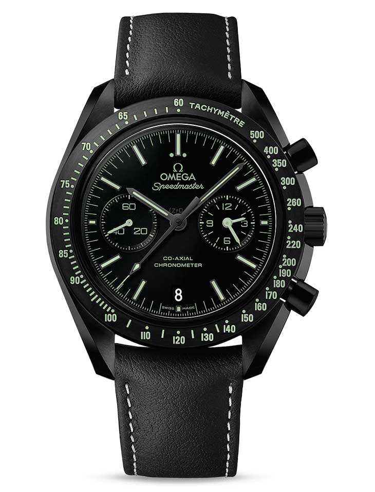 Omega Speedmaster Moonwatch Co-Axial "Pitch Black” Ceramic Men`s Watch - Premium Luxury Product