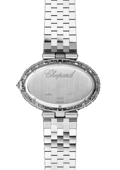 Chopard L’Heure Du Diamant Oval 18K White Gold & Diamonds Ladies Watch - Premium Luxury Product
