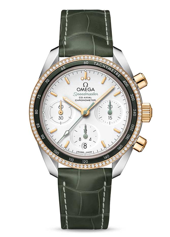 Omega Speedmaster Co-Axial Stainless Steel &amp; 18K Yellow Gold &amp; Diamonds Unisex Watch - Premium Luxury Product