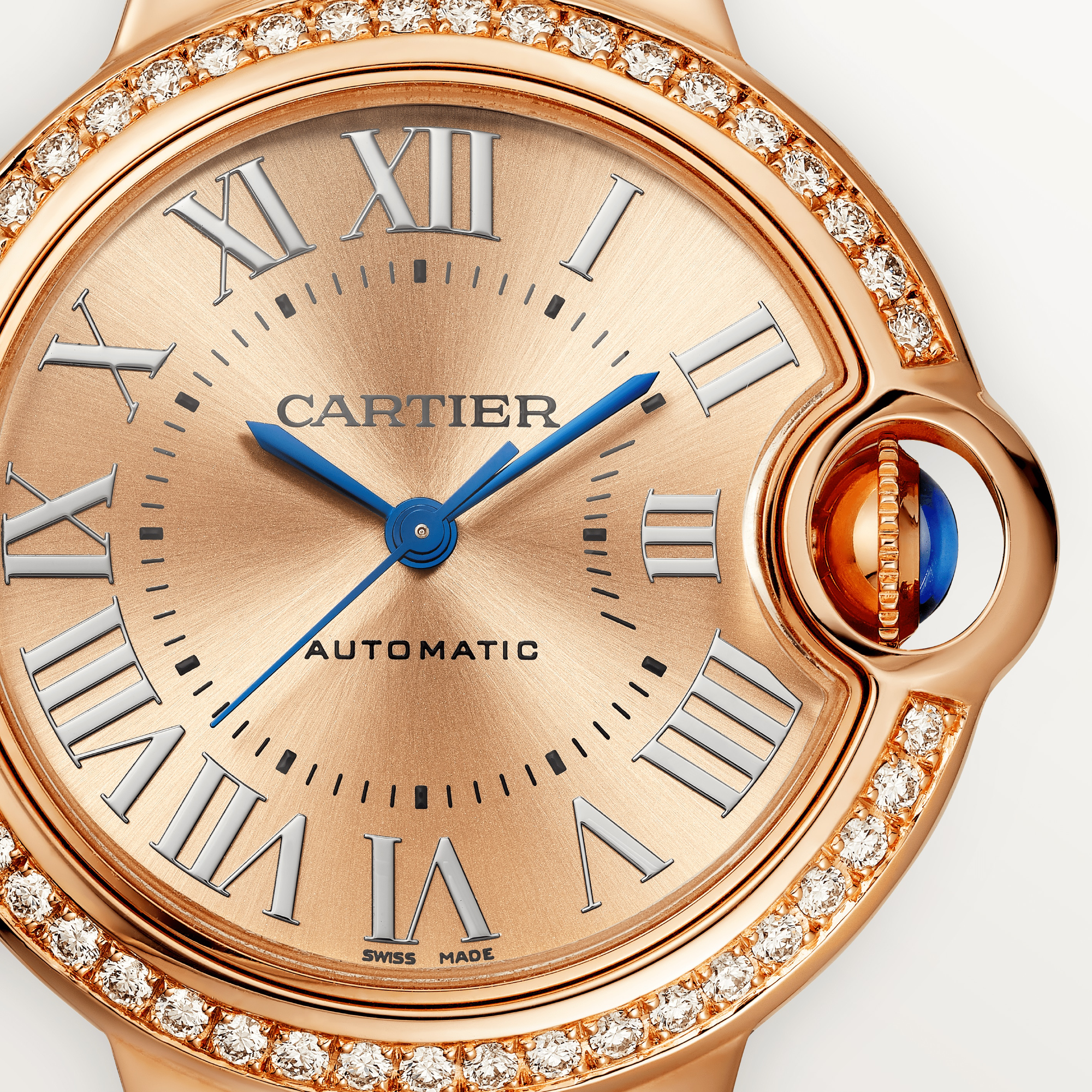 Cartier Ballon Bleu 33 mm Rose Gold & Diamonds Lady's Watch - Premium Luxury Product