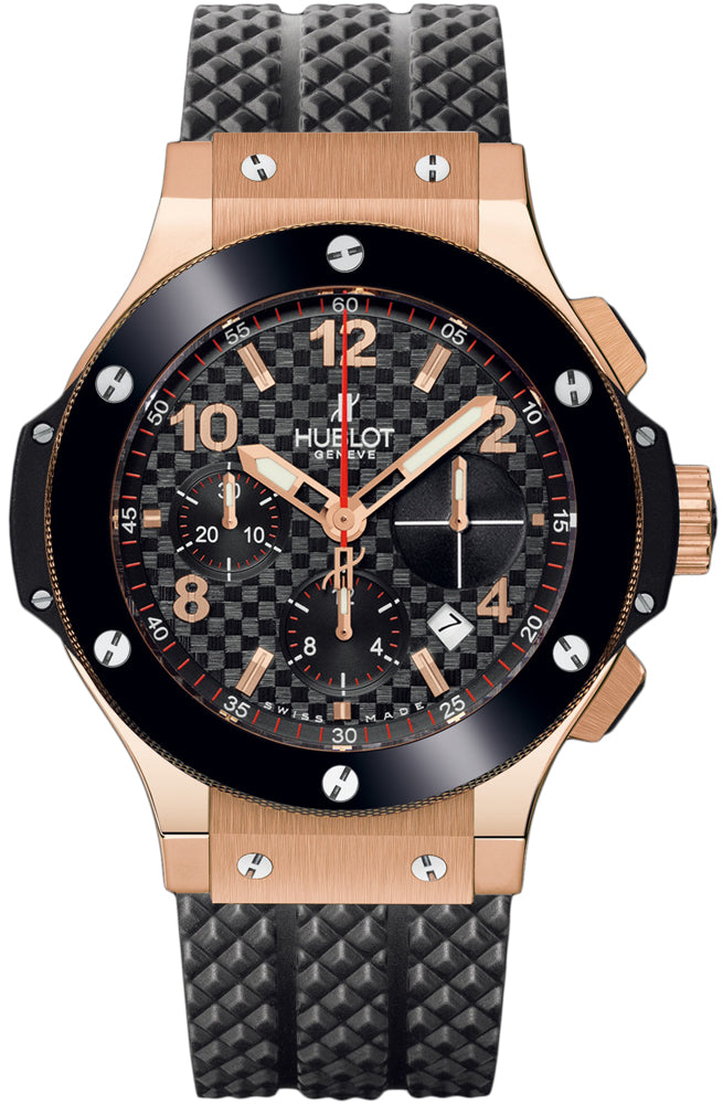 Hublot Big Bang Rose Gold Ceramic Rubber Chronograph Automatic Men's Watch - Premium Luxury Product