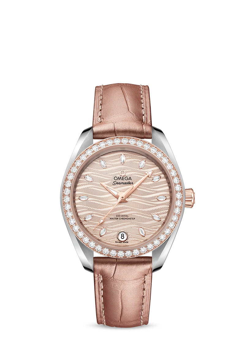 Omega Seamaster Aqua Terra Co-Axial Master Chronometer Stainless Steel & 18K Sedna™ Gold & Diamonds Lady's Watch - Premium Luxury Product