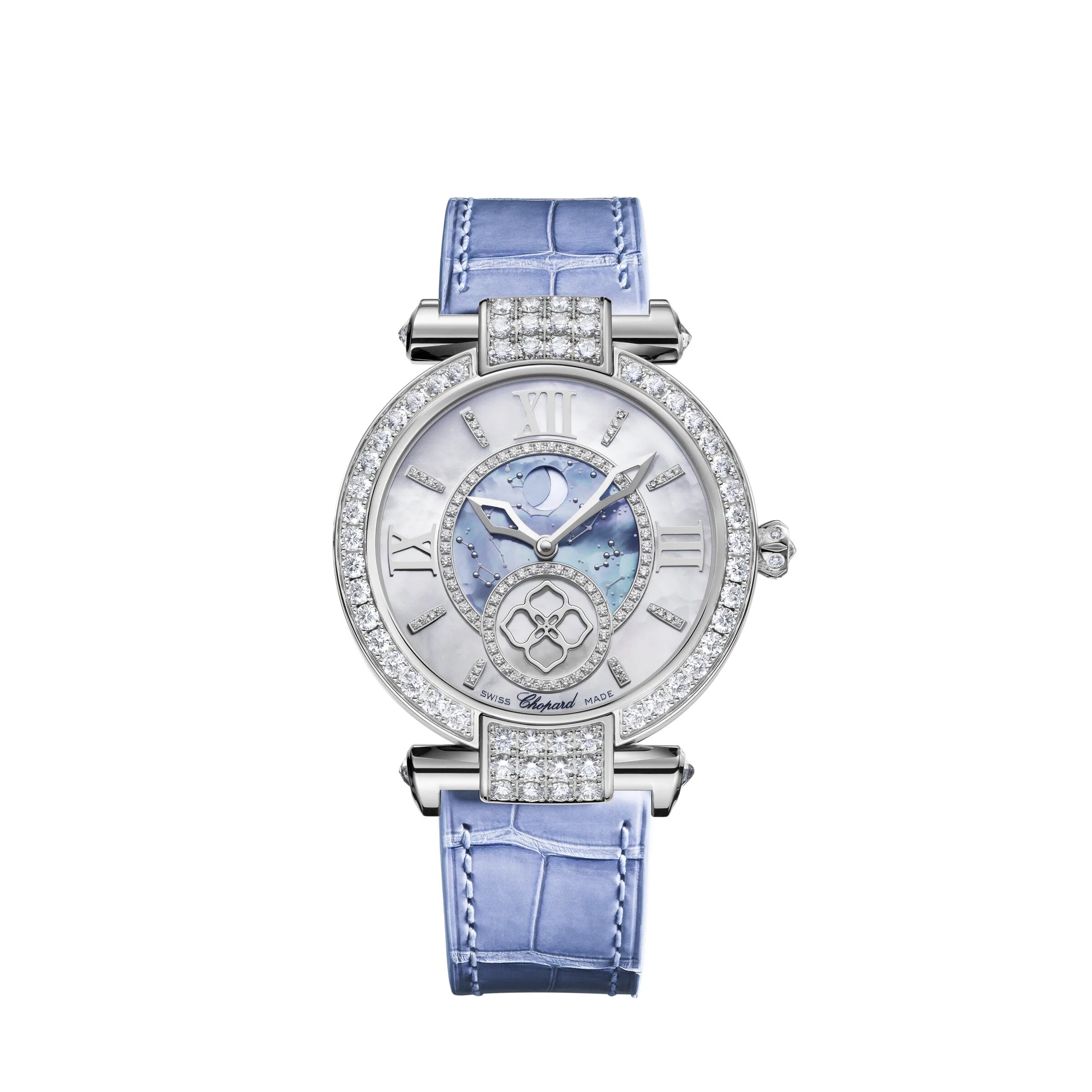 Chopard Imperiale Moonphase Ethical 18K White Gold & Diamonds Ladies Watch - Premium Luxury Product