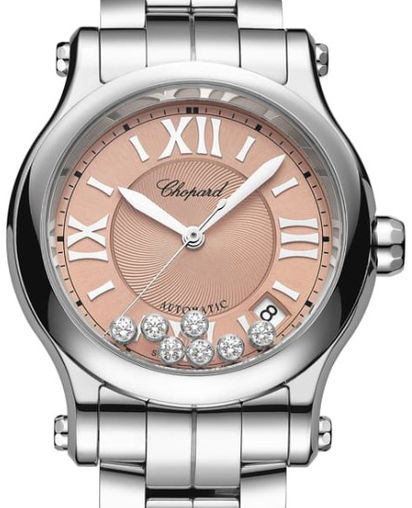 Chopard Happy Sport Stainlees steel & Diamonds Ladies Watch - Premium Luxury Product