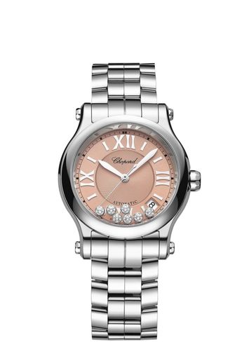 Chopard Happy Sport Stainlees steel & Diamonds Ladies Watch - Premium Luxury Product