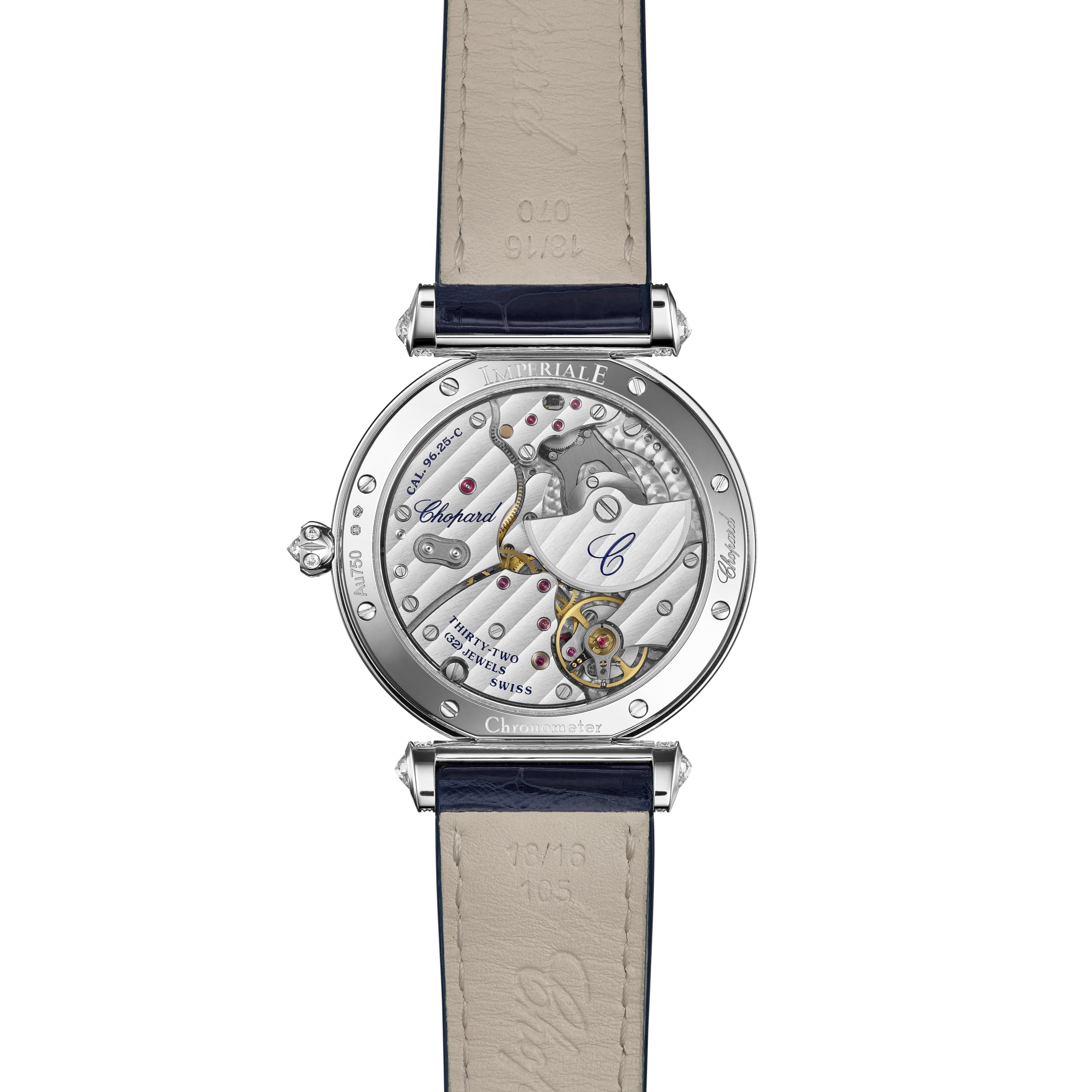 IMPERIALE MOONPHASE 36 MM, AUTOMATIC, ETHICAL WHITE GOLD, DIAMONDS 384246-1002 - Premium Luxury Product
