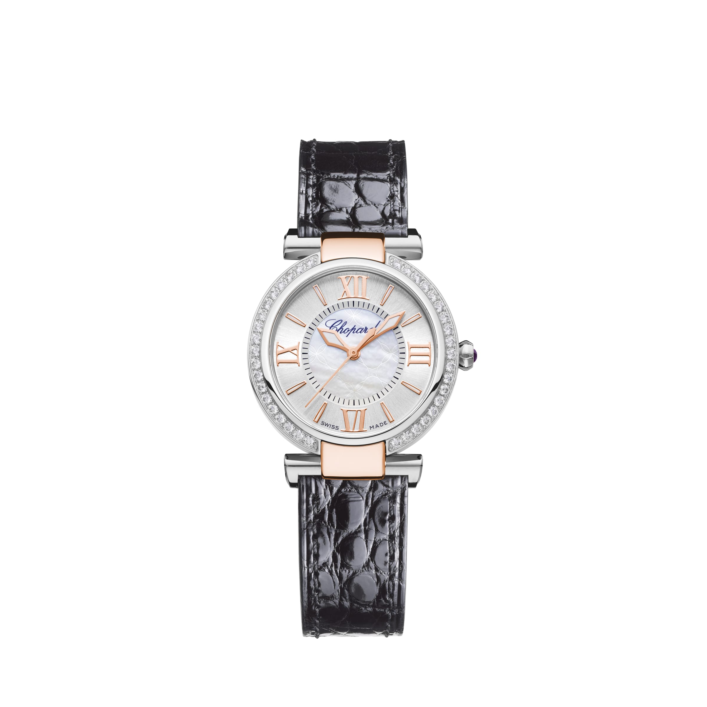 IMPERIALE 29 MM, AUTOMATIC, ETHICAL ROSE GOLD, LUCENT STEEL™, DIAMONDS 388563-6007 - Premium Luxury Product