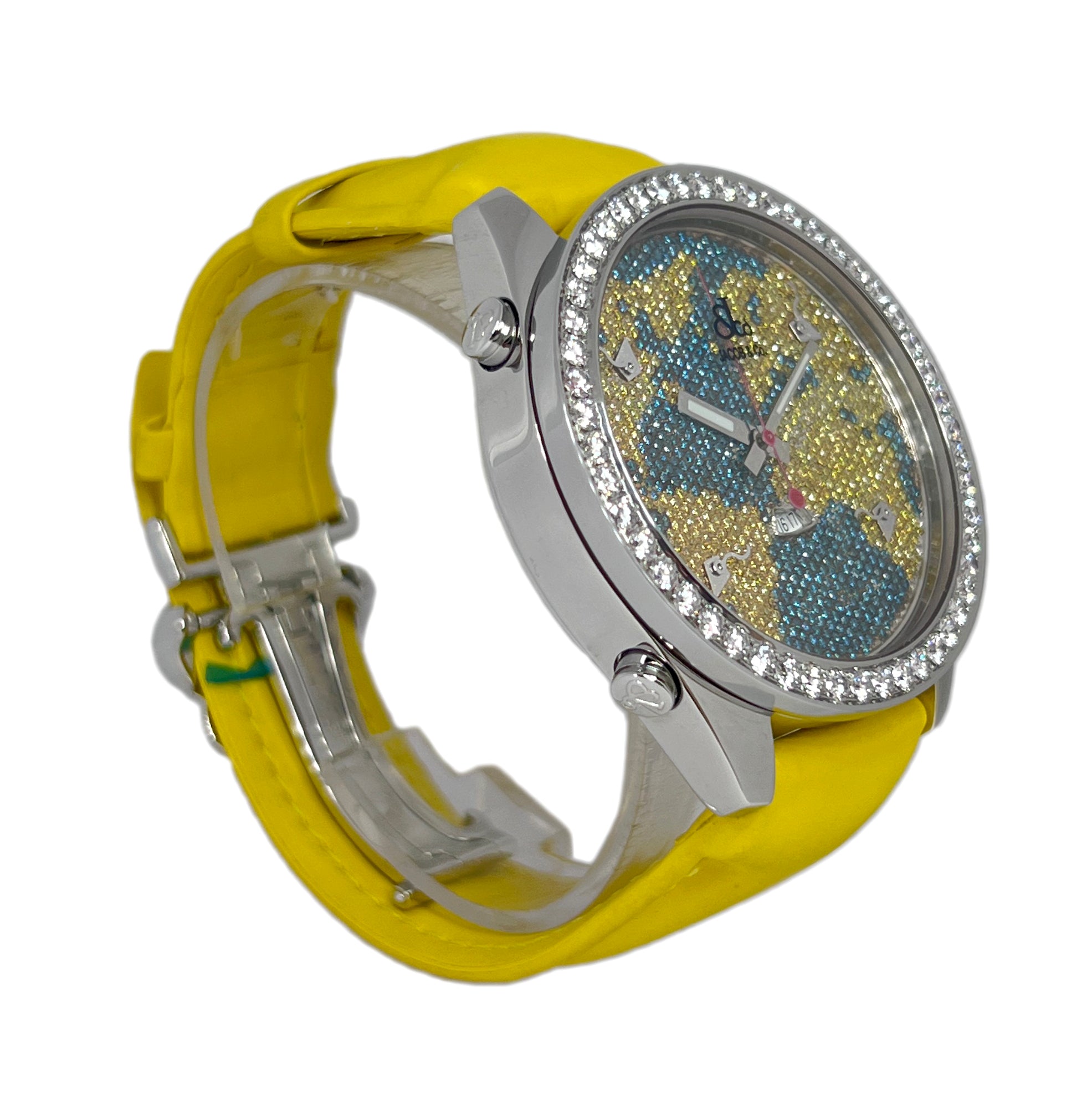 Jacob &amp; Co Five Time Zone - 47mm Stainless Steel Diamonds Unisex Watch - Premium Luxury Product