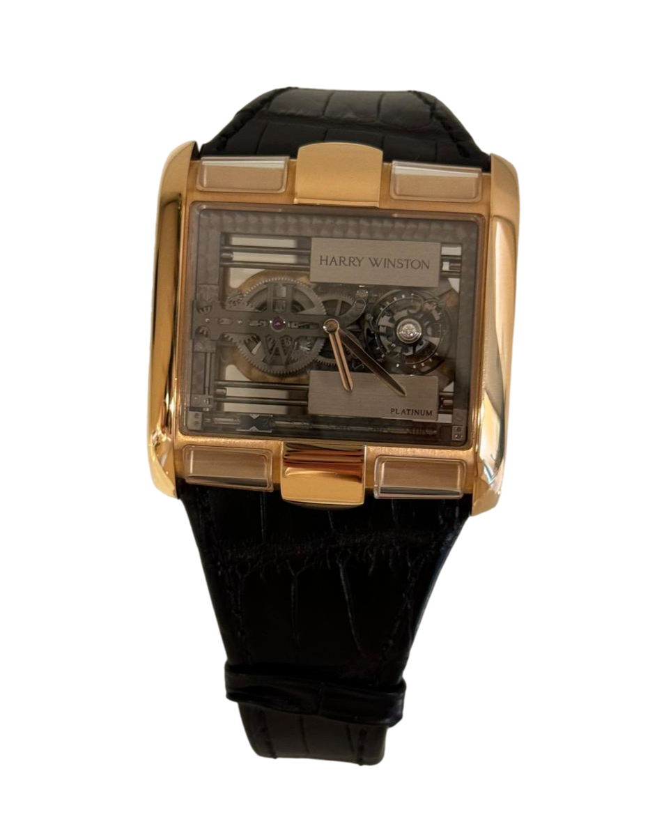 Harry Winston Glissiere Haute Horology Tourbillon 18K Rose Gold Men's Watch