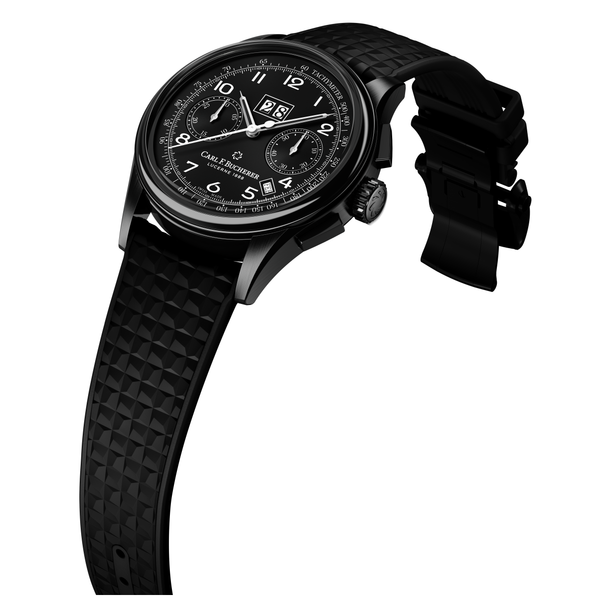 Carl F. Bucherer Heritage Chronograph  Annual calendar DLC Stainless steel Men's Watch - Premium Luxury Product