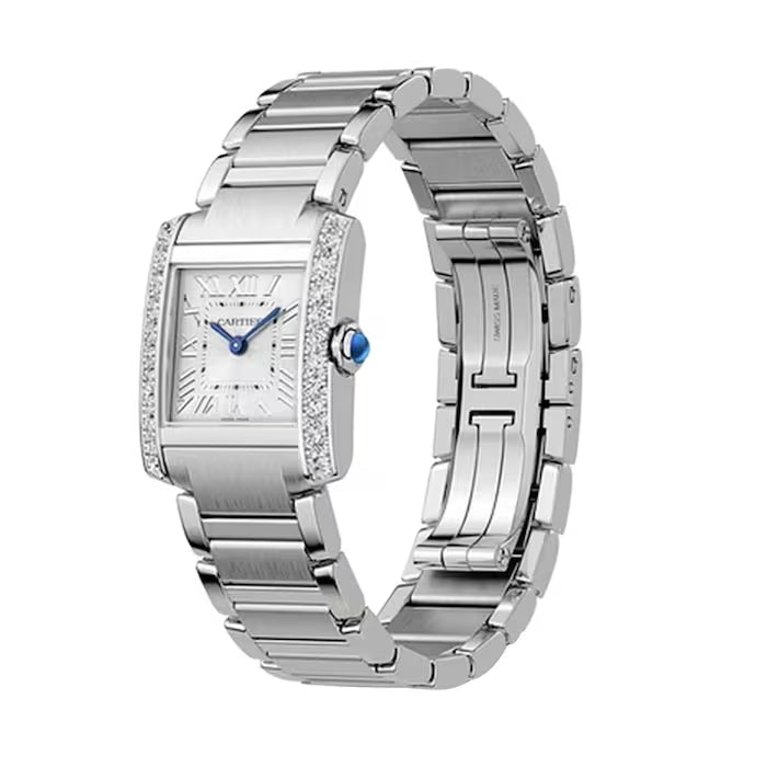 Cartier Tank Française Stainless Steel & Diamonds Lady's Watch - Premium Luxury Product