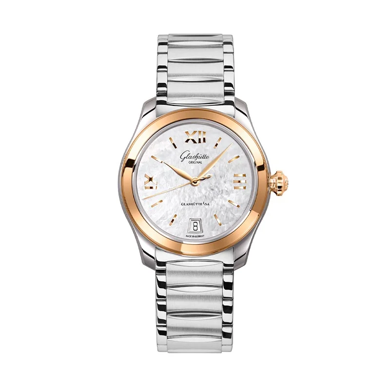 Glashutte Original Lady Collection Serenade Stainless steel & 18K Rose Gold Lady's Watch - Premium Luxury Product