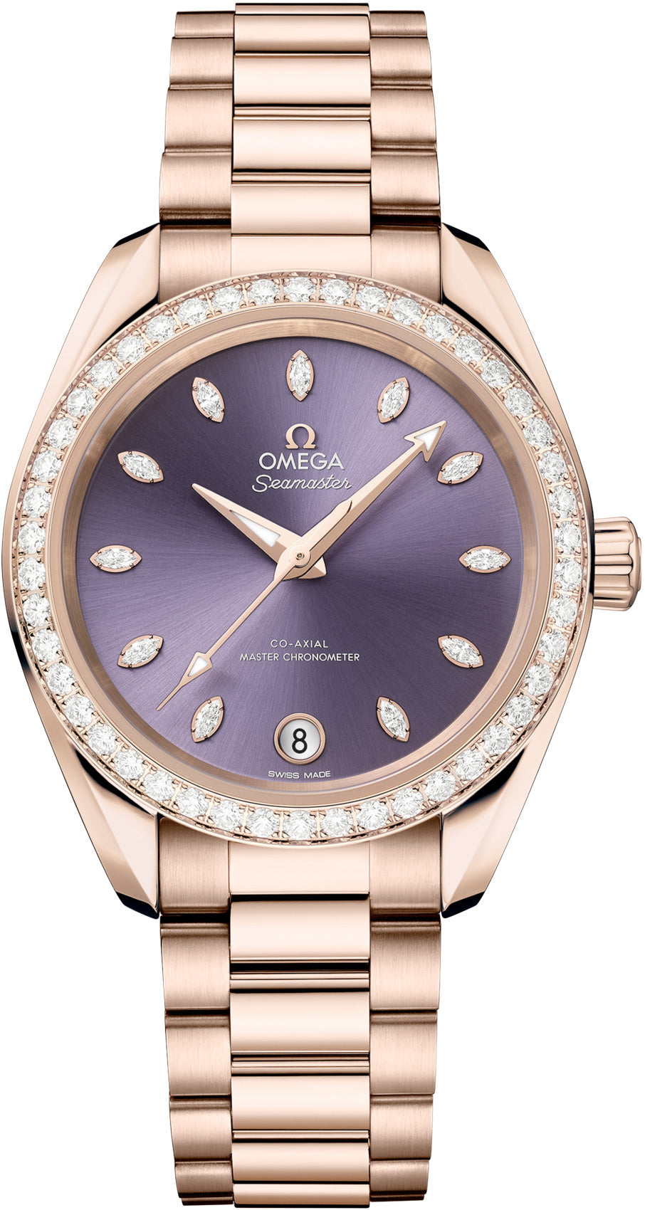 Omega Seamaster Aqua Terra Chronometer 18K Sedna™ gold & Diamonds Unisex Watch - Premium Luxury Product