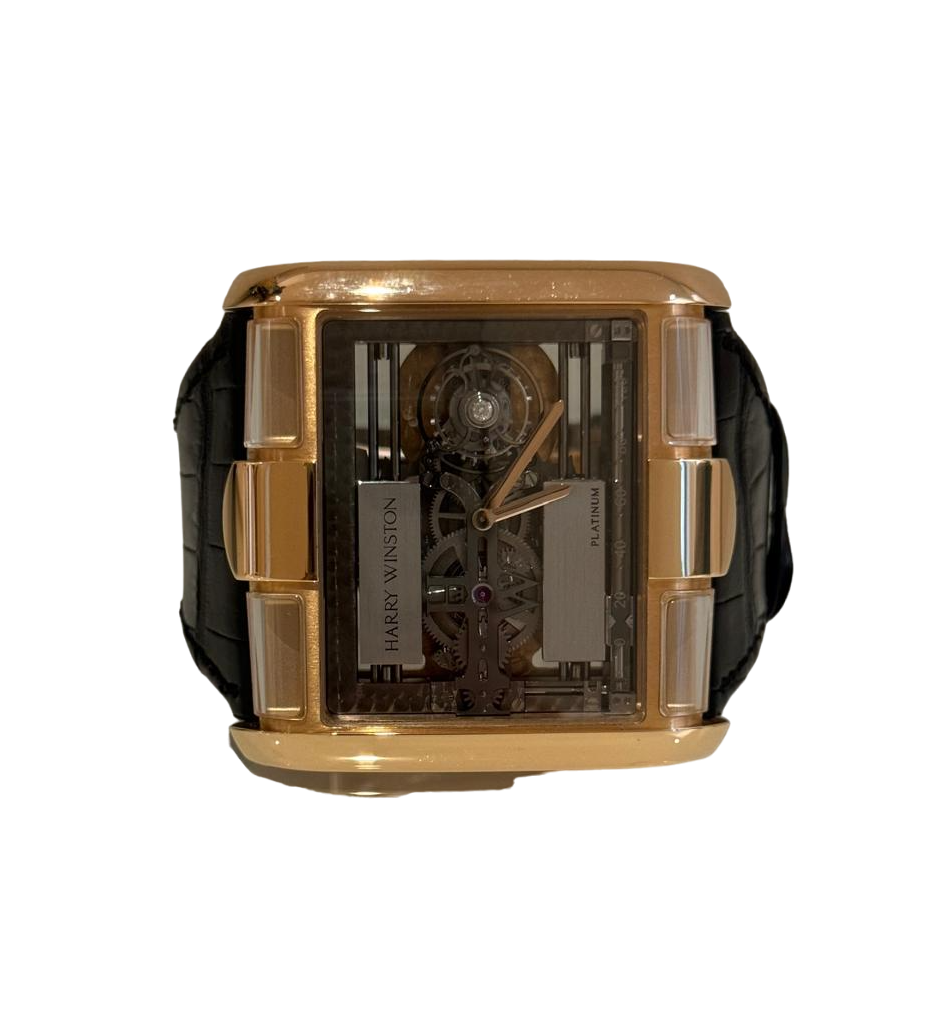 Harry Winston Glissiere Haute Horology Tourbillon 18K Rose Gold Men's Watch