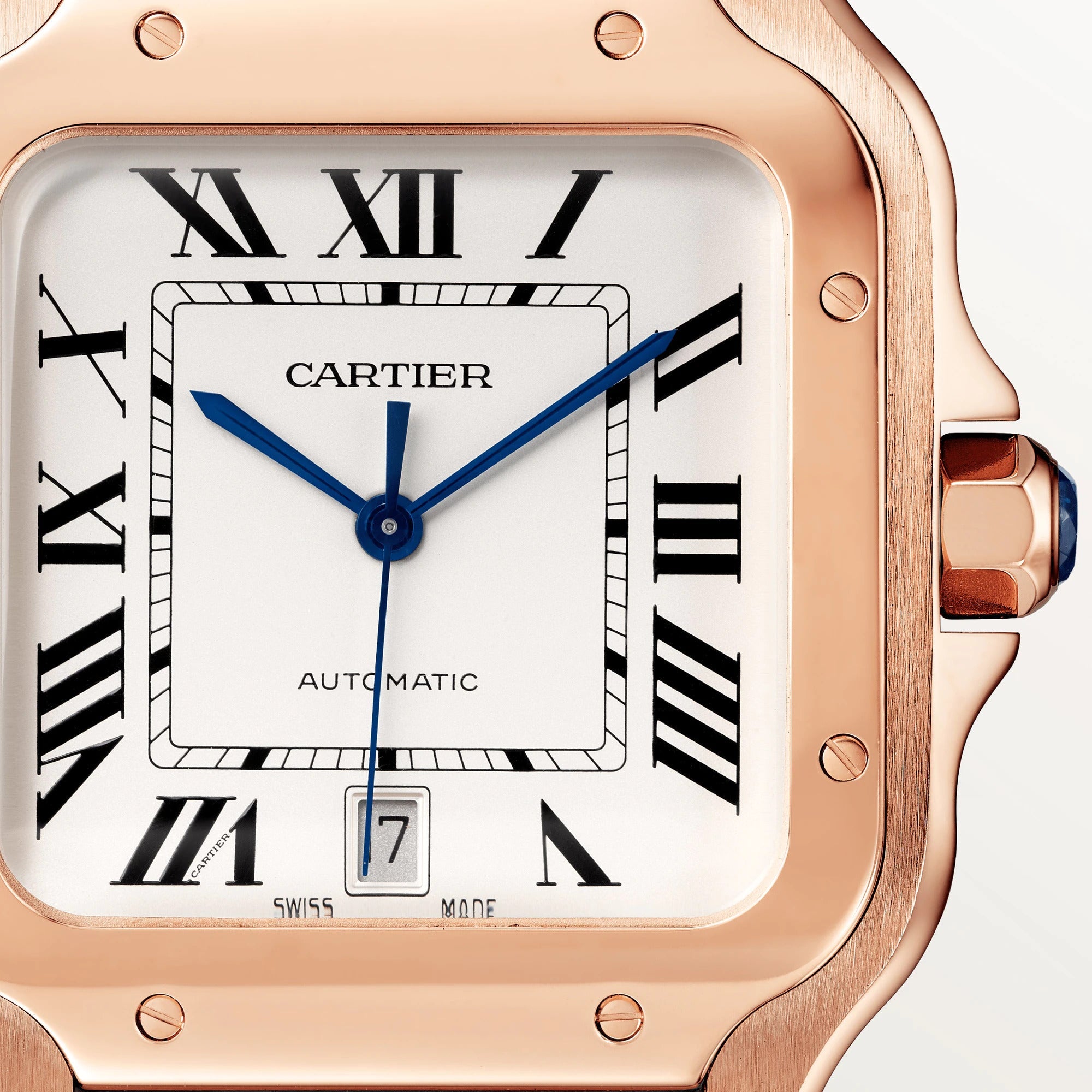 Cartier Santos 18K Rose Gold Men's Watch - Premium Luxury Product
