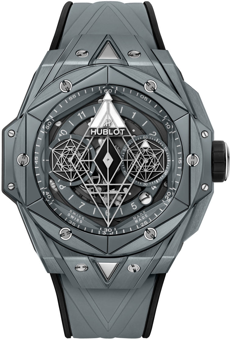 Hublot  Big Bang Sang Bleu II Grey Ceramic Mens Watch - Premium Luxury Product
