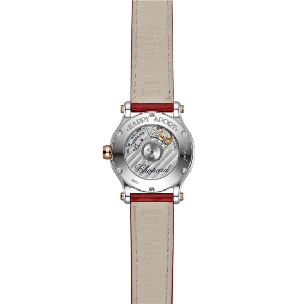 Chopard Happy Sport Stainlees steel and18K Rose Gold & Diamonds Ladies Watch - Premium Luxury Product