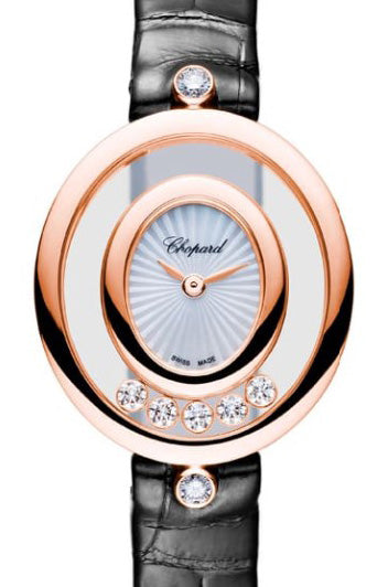 Chopard Happy Diamonds Icons Oval 18K Rose Gold & Diamonds Ladies Watch - Premium Luxury Product