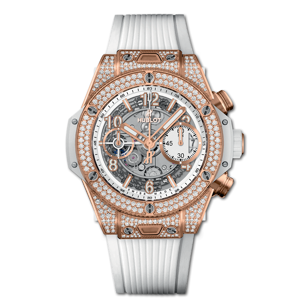 Hublot Big Bang Unico 18K King Gold &amp; Diamonds Men`s Watch - Premium Luxury Product
