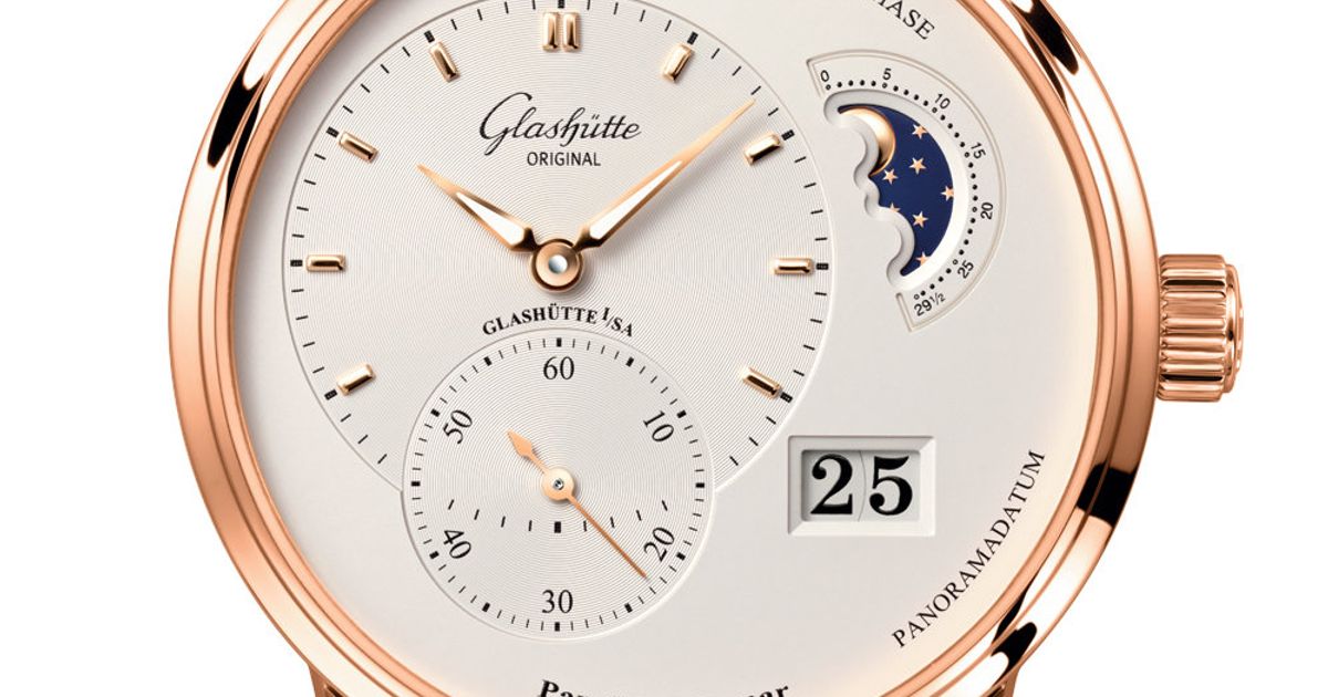 Glashutte Original Pano Matic Lunar Red Gold Men's Watch - Premium Luxury Product