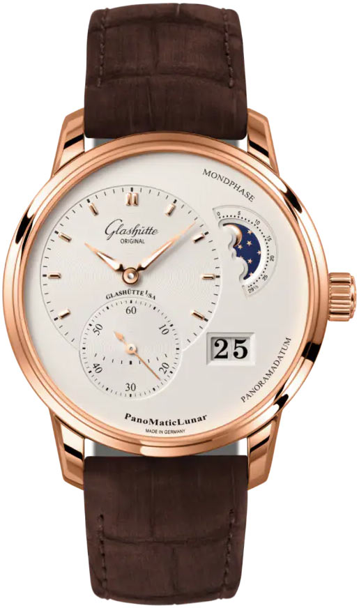 Glashutte Original Pano Matic Lunar Red Gold Men's Watch - Premium Luxury Product
