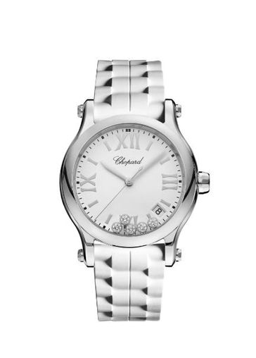 Chopard Happy Sport Stainless Steel& Diamonds Ladies Watch - Premium Luxury Product