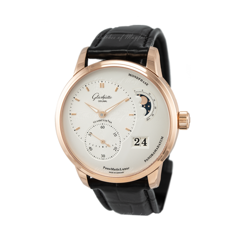 Glashutte Original Pano Matic Lunar Red Gold Men's Watch - Premium Luxury Product
